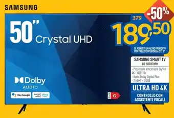 FreeShop SAMSUNG SMART TV UE 50TU7090 offerta
