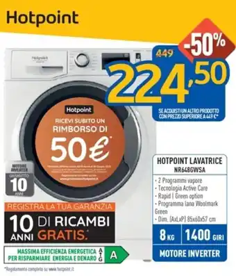 FreeShop HOTPOINT LAVATRICE NR648GWSA offerta
