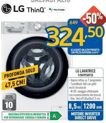FreeShop LG LAVATRICE F2WV9S8P2E offerta
