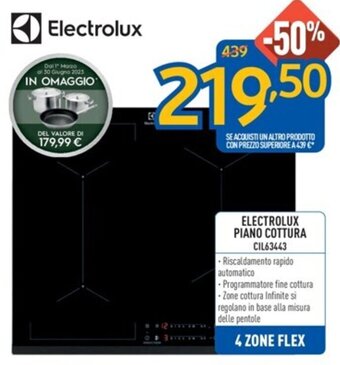 FreeShop ELECTROLUX PIANO COTTURA CIL63443 offerta