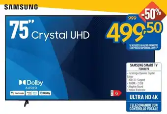 FreeShop SAMSUNG SMART TV 75BU8070 offerta