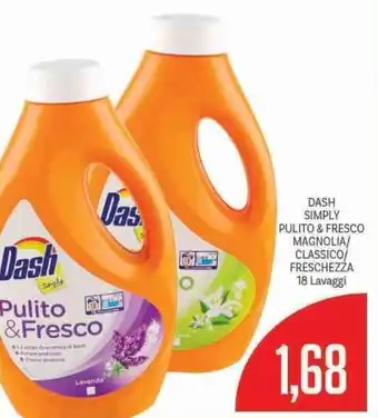 Supermercati Piccolo Dash Simply Pulito & Fresco Magnolia/Classico/Freschezza 18 lavaggi offerta