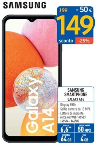 FreeShop SAMSUNG SMARTPHONE GALAXY A14 offerta