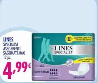 Acqua & Sapone LINES SPECIALIST ASSORBENTI SAGOMATI MAXI 12 pz. offerta