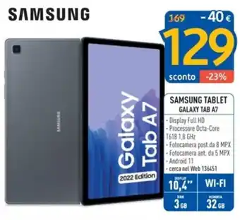 FreeShop SAMSUNG TABLET GALAXY TAB A7 offerta