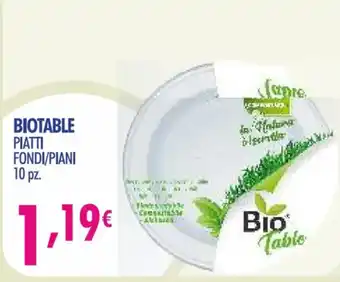 Acqua & Sapone BIOTABLE PIATTI FONDI/PIANI 10 pz. offerta