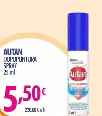 Acqua & Sapone AUTAN DOPOPUNTURA SPRAY 25 ml offerta