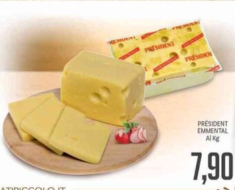 Supermercati Piccolo Président Emmental Al Kg offerta