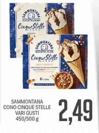 Supermercati Piccolo Sammontana Cono Cinque Stelle Vari Gusti 450/500g offerta
