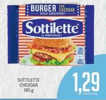 Supermercati Piccolo Sottilette Cheddar 185g offerta