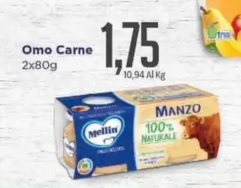 Supermercati Piccolo Mellin Omo Carne 2x80g offerta