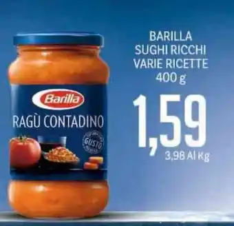 Supermercati Piccolo Barilla Sughi Ricchi Varie Ricette 400g offerta