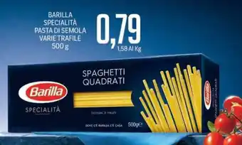 Supermercati Piccolo Barilla Specialita Pasta di Semola Varie Trafile 500g offerta