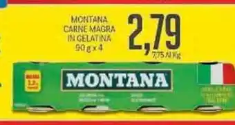 Supermercati Piccolo Montana Carne Magra in Gelatina 90g x 4 offerta