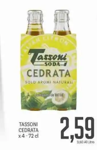 Supermercati Piccolo Tassoni Soda Cedrata x 4 72cl offerta