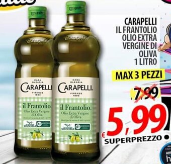 Il Genio Supermercato CARAPELLI IL FRANTOLIO OLIO EXTRA VERGINE DI OLIVA 1 LITRO offerta