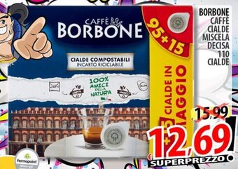 Il Genio Supermercato BORBONE CAFFÈ CIALDE MISCELA DECISA 110 CIALDE offerta