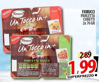 Il Genio Supermercato FIORUCCI PANCETTA CUBETTI 2x 70 GR offerta