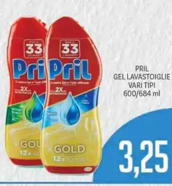 Supermercati Piccolo Pril Gel Lavastoviglie Vari Tipi 600/684ml offerta