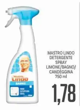 Supermercati Piccolo Mastro Lindo Detergente Spray Limone/Bagno/Candeggina 750ml offerta