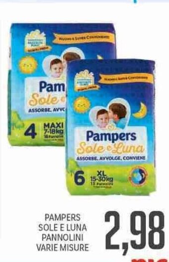 Supermercati Piccolo Pampers Sole e Luna Pannolini Varie Misure offerta