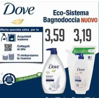 Supermercati Piccolo Dove Eco-Sistema Bagnodoccia offerta