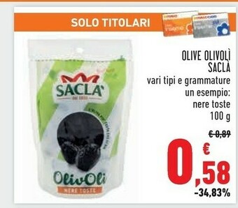 Conad Saclà Olive Olivoli offerta