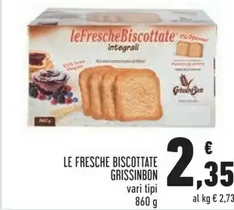 Conad GrissinBon - Le Fresche Biscottate Integrali offerta