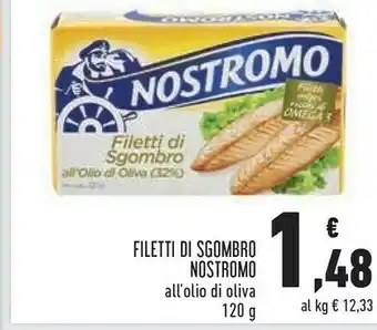 Conad Nostromo Filetti Di Sgombro Al Naturale 120 G(ml) offerta