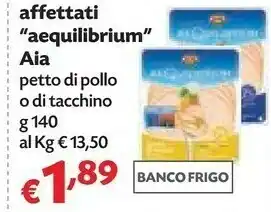 Pam Aia Petto Di Tacchino Alle Erbette Aequilibrium 140 G(ml) offerta