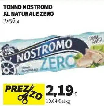 Coop Nostromo Tonno Al Naturale Zero offerta