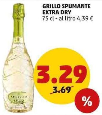 PENNY GRILLO SPUMANTE EXTRA DRY 75 cl offerta