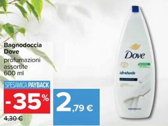 Carrefour Iper Bagnodoccia Dove 600 ml offerta