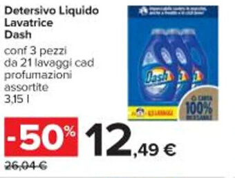 Carrefour Iper Detersivo Liquido Lavatrice Dash 3,15 l offerta