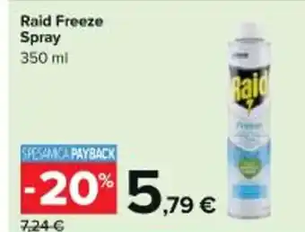 Carrefour Iper Raid Freeze Spray 350 ml offerta