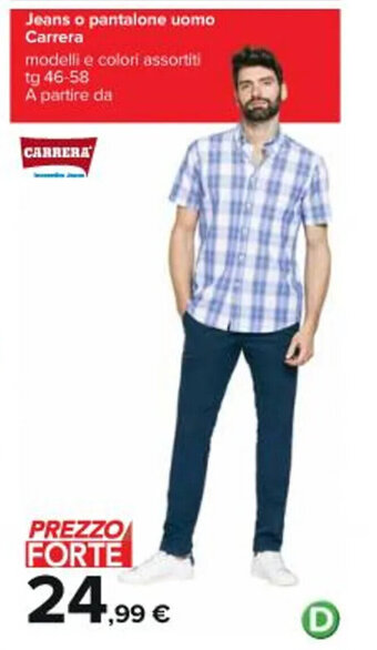Carrefour Iper Jeans o pantalone uomo Carrera 46-58 offerta