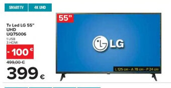 Carrefour Iper Tv Led LG 55" UHD UQ75006 offerta