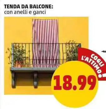 PENNY TENDA DA BALCONE: con anelli e ganci offerta