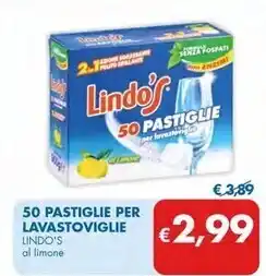 MD Discount Lindos 50 pastiglie per lavastoviglie offerta