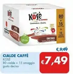 MD Discount Kosè cialde caffè offerta