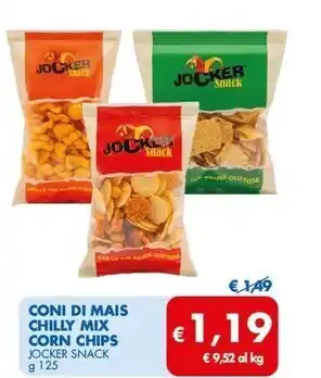 MD Discount Jocker snack coni di mais chilly mix corn chips offerta