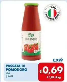 MD Discount Bio passata di pomodoro offerta