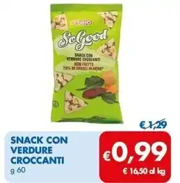 Ok brio snack con verdure croccanti