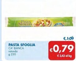 MD Discount Ca' bianca pasta sfoglia offerta