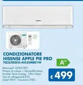MD Discount Hisense condizionatore apple pie pro tq35xeocg + kg35mro1w offerta