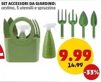 PENNY SET ACCESSORI DA GIARDINO offerta
