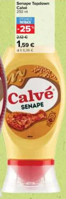 Carrefour Iper Senape Topdown Calvé 250 ml offerta