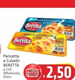 Paghi Poco Beretta pancetta a cubetti offerta
