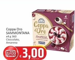 Paghi Poco Sammontana coppa oro offerta