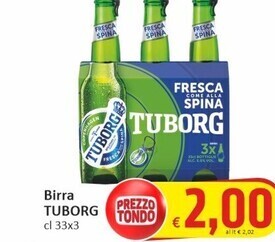 Paghi Poco Tuborg birra offerta